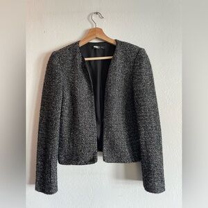 P.A. Textured Black & Metallic Bolero Blazer